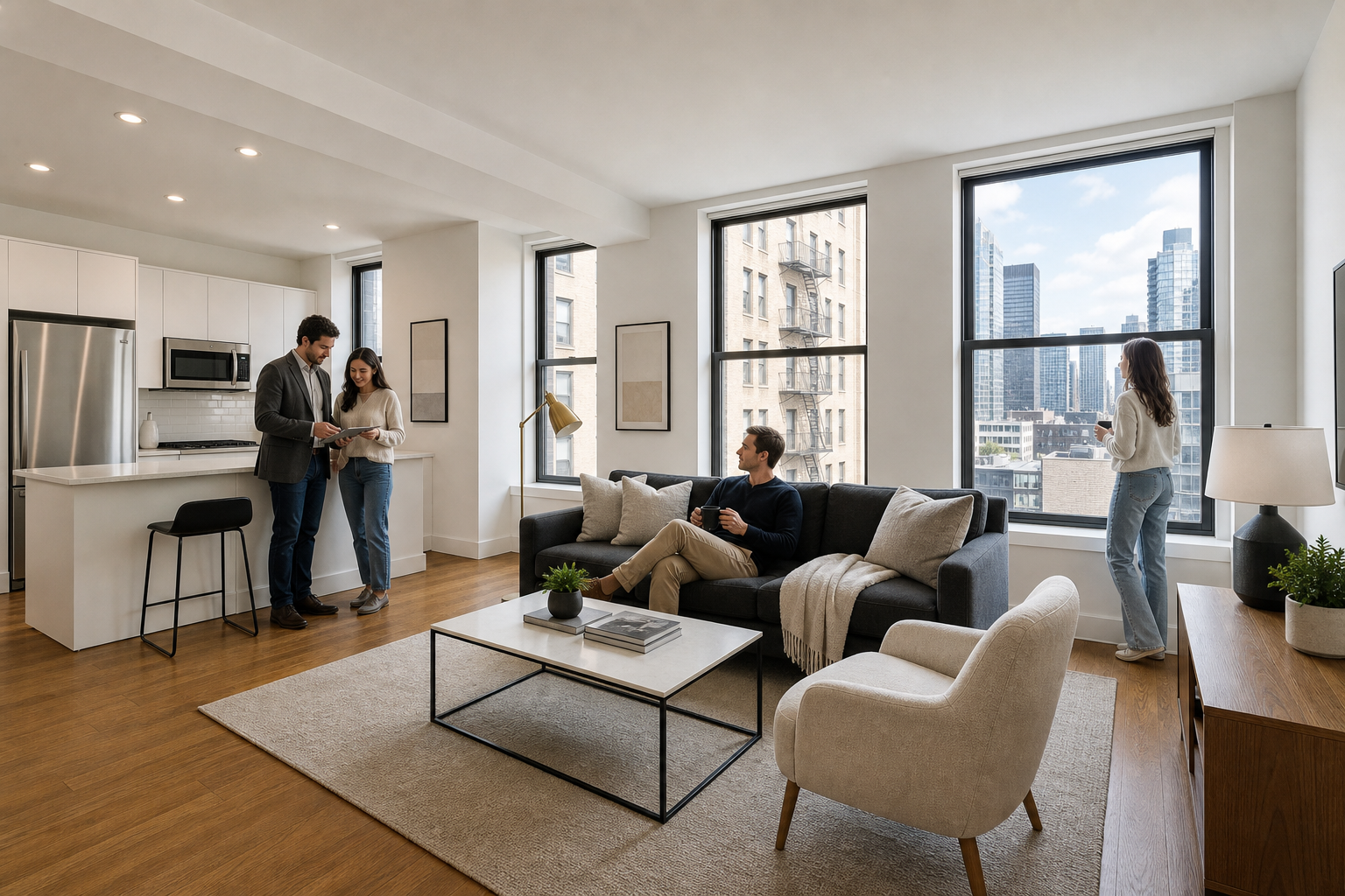 Illustrative real estate lifestyle scene created from the source listing photograph